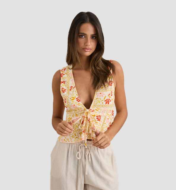 Wildflower Tie Front Top