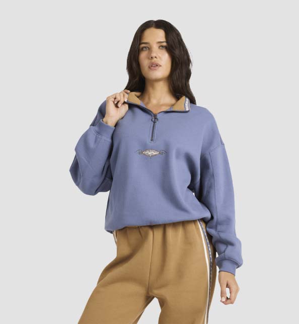 Wave Break Half Zip Crew