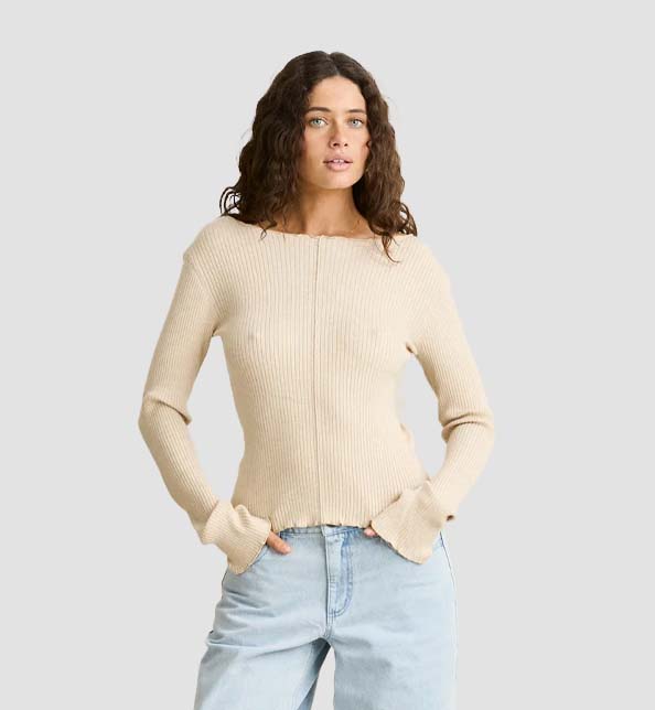 Essentials Ls Knit Top
