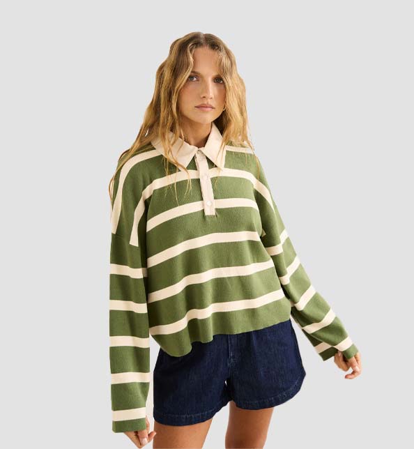 Rugby Polo Knit Sweater