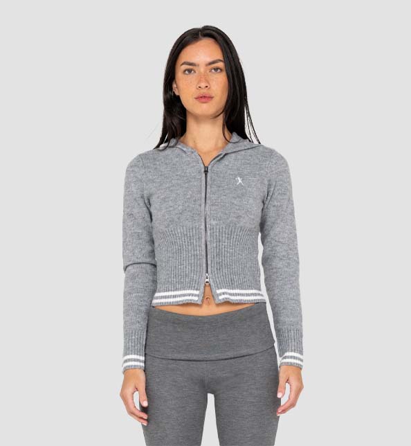 Devil Girl Knitted Zip Th