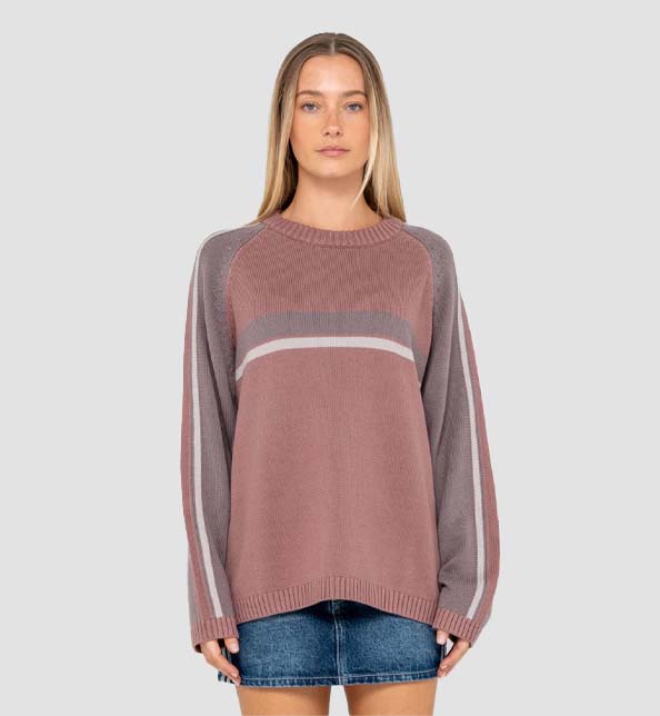 White Lines Two L/S Crew