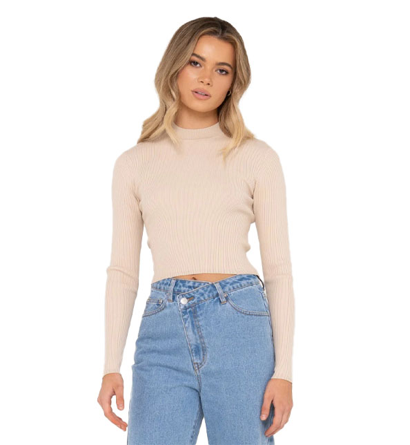 Charis Mock Neck Long Sle